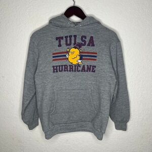 Vintage 80s Tulsa University Tulsa Hurricane Gray Hoodie XS